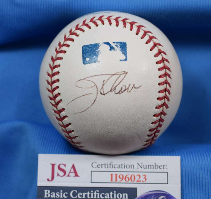 Jim Thome JSA Coa Autograph Major League OML Hand Signed BasebaLL