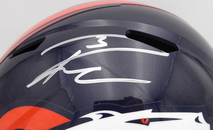Russell Wilson Auto Signed Blue Full Size Replica Helmet Broncos Fanatics Holo
