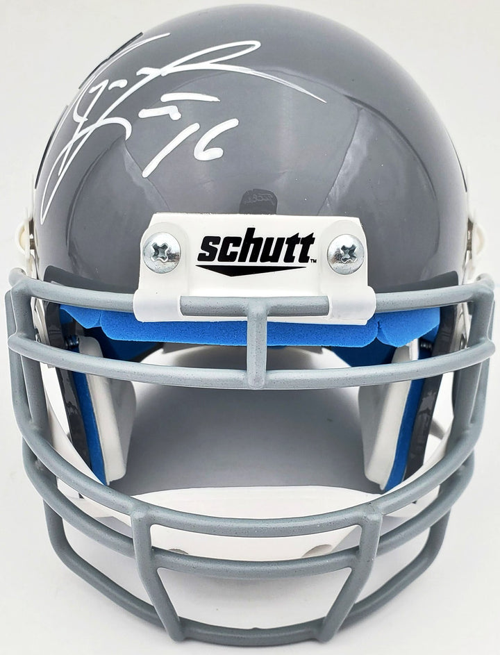 Ryan Leaf Signed Washington State Cougars Gray Schutt Mini Helmet Beckett