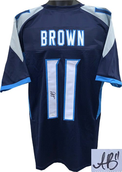 AJ (A.J.) Brown signed Navy Custom Stitched Pro Style Jersey XL - JSA ITP