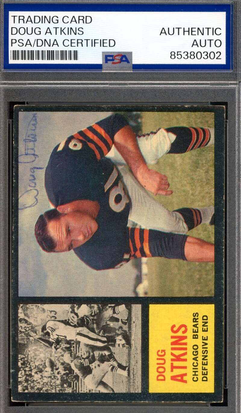 Doug Atkins PSA DNA Vintage Signed 1962 Topps Autograph