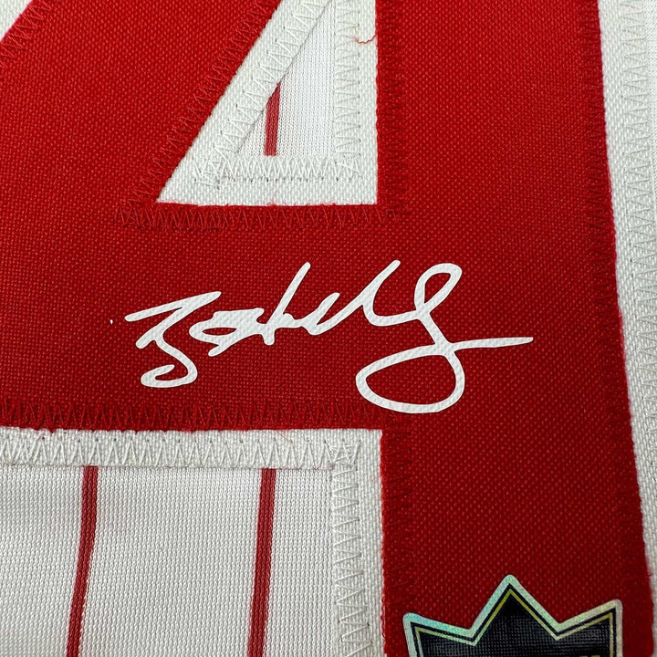 Framed Facsimile Autographed Roy Halladay 33x42 Reprint Laser Auto Jersey