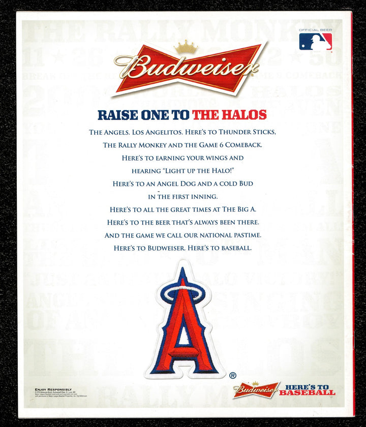 Mike Trout & C.J. Wilson Auto Gameday Program California Angels Beckett #AE16572