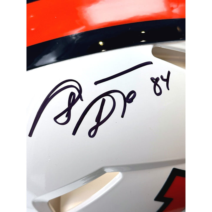 Denver Broncos Signed John Elway Shannon Sharpe Ed McCaffrey Rod Smith Helmet
