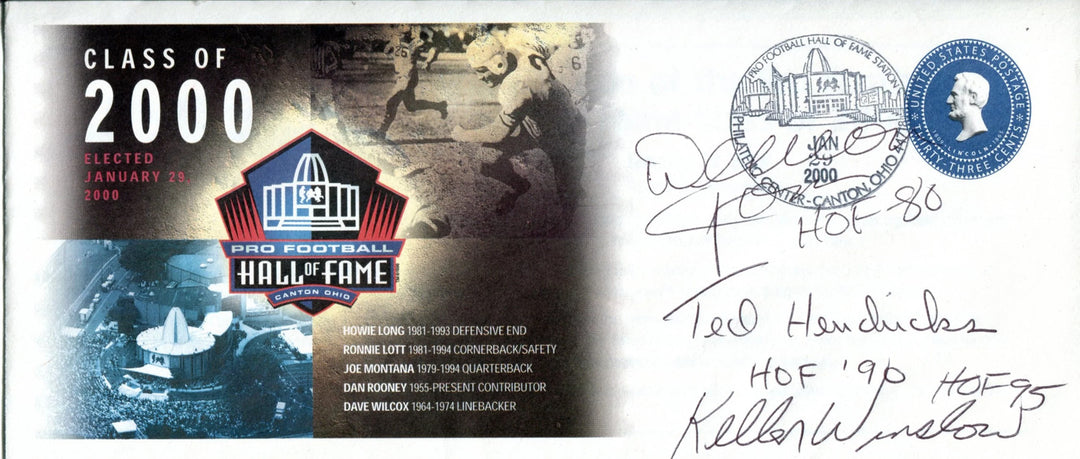 Football Hall of Famers Autographed Pro Football Hall of Fame Class of 2000 Enve