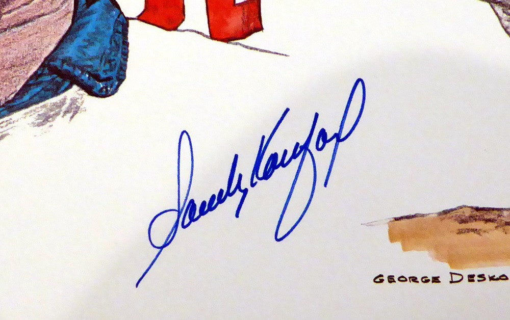 Sandy Koufax Autographed Signed 18x24 Lithograph Los Angeles Dodgers Beckett