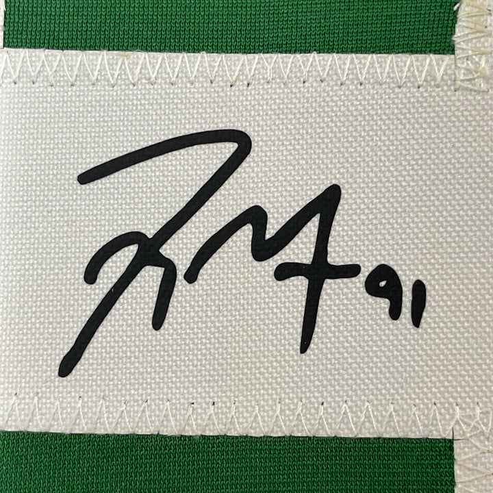 Framed Facsimile Autographed Tyler Seguin 33x42 Green Reprint Laser Auto Jersey