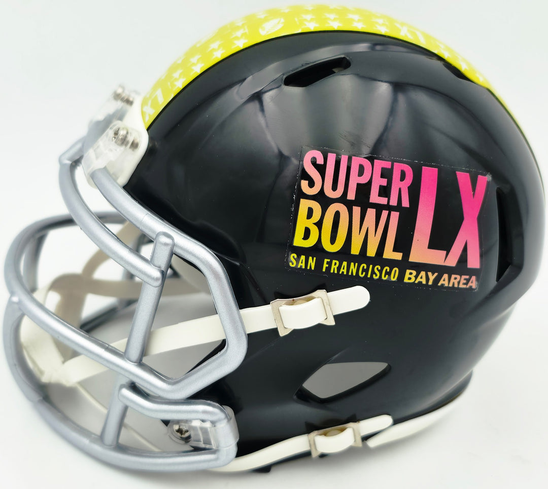 Ty Okada Signed Seahawks Black SB LX Logo Mini Helmet MCS Holo