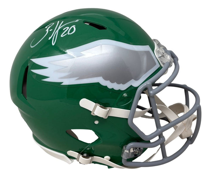 Brian Dawkins Signed Eagles Full Size Kelly Green Speed Authentic Helmet BAS
