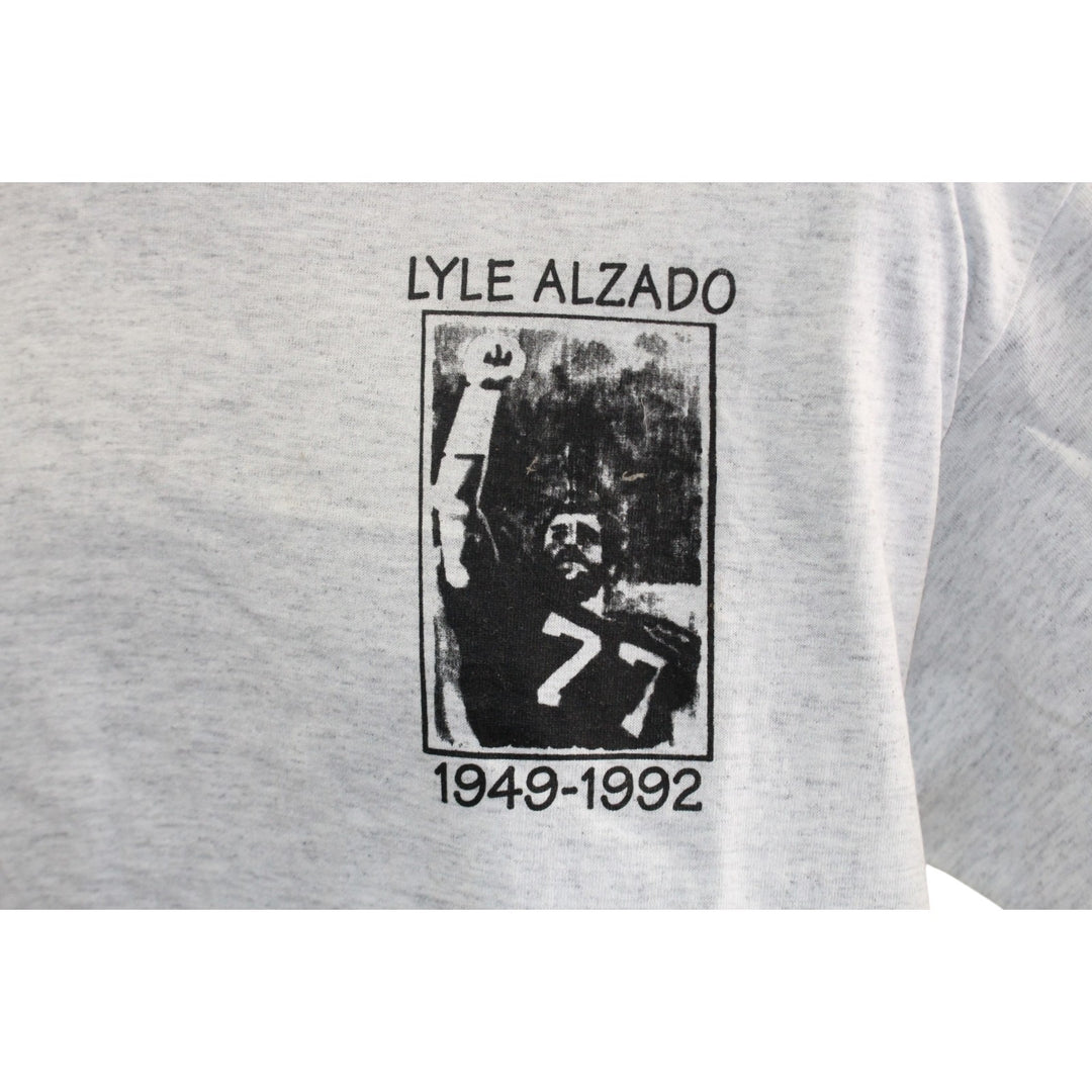 Lyle Alzado Oakland Raiders King Kong Alley Size XL White Mens T-Shirt 55504