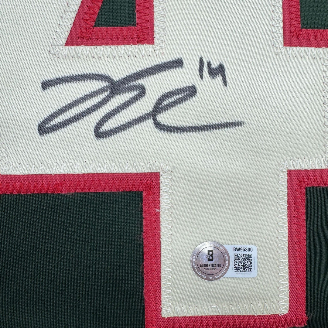 Autographed/Signed Joel Eriksson Ek Minnesota Green Hockey Jersey Beckett COA