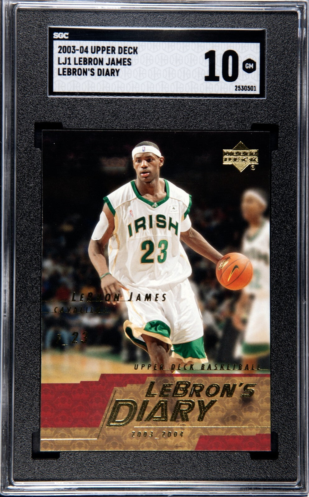 LeBron James 2003-04 Upper Deck Diary Rookie Card (RC) #LJ1- SGC Graded 10 Gem M