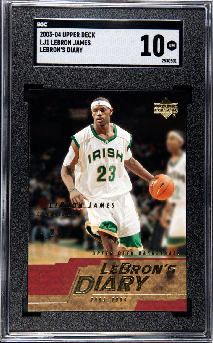 LeBron James 2003-04 Upper Deck Diary Rookie Card (RC) #LJ1- SGC Graded 10 Gem M