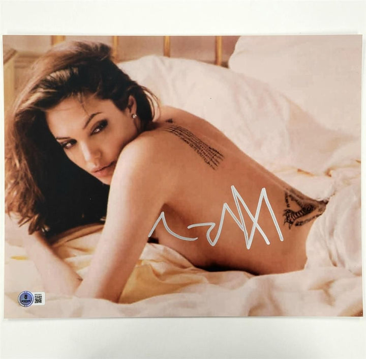 Angelina Jolie signed 11x14 photo actress autograph ~ Beckett BAS