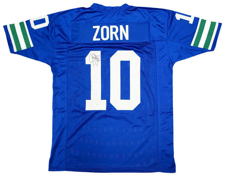 Seattle Seahawks Jim Zorn Autographed Signed Blue Jersey MCS Holo