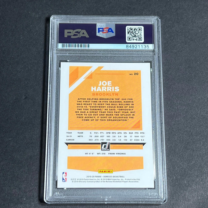 2019-20 Panini Donruss #20 Joe Harris Signed Card AUTO PSA Slabbed Nets