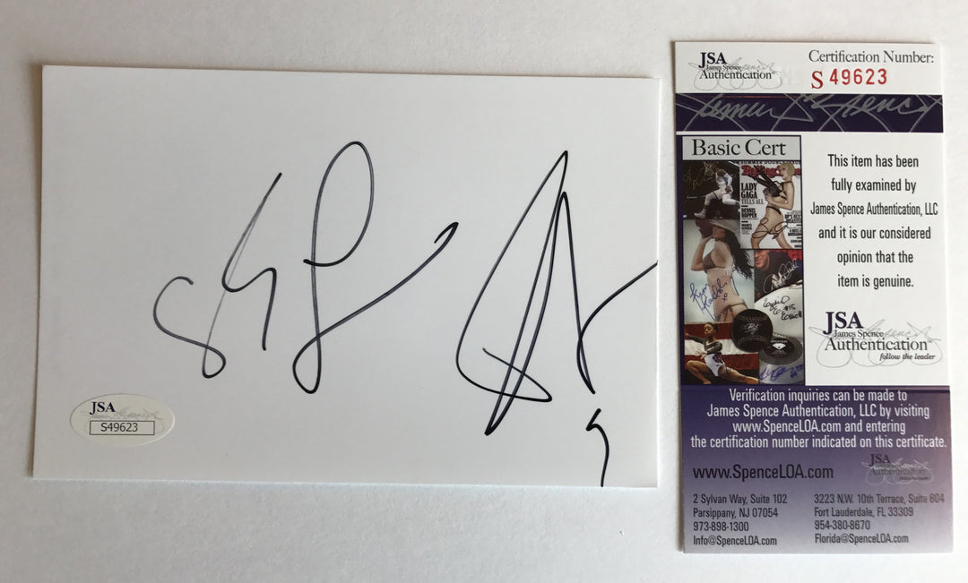 Tony Parker Eva Longoria Dual Signed 4x6 Autograph JSA COA Housewives Spurs