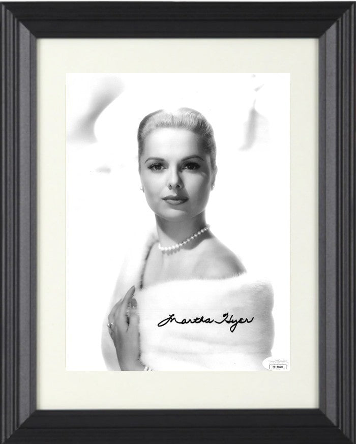 Martha Hyer signed Vintage  Hollywood B&W 8x10 Photo Framed- JSA #II11028
