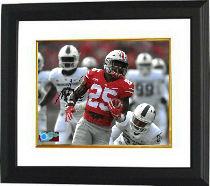 Mike Weber signed Ohio State Buckeyes NCAA Licensed 8X10 Photo Framed #25