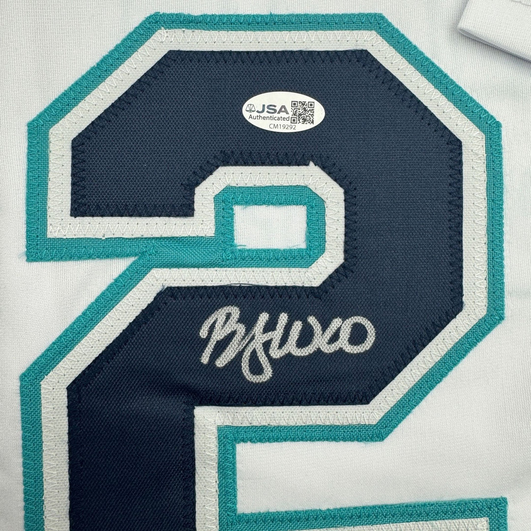 Autographed/Signed Bryan Woo Seattle White Baseball Jersey JSA COA