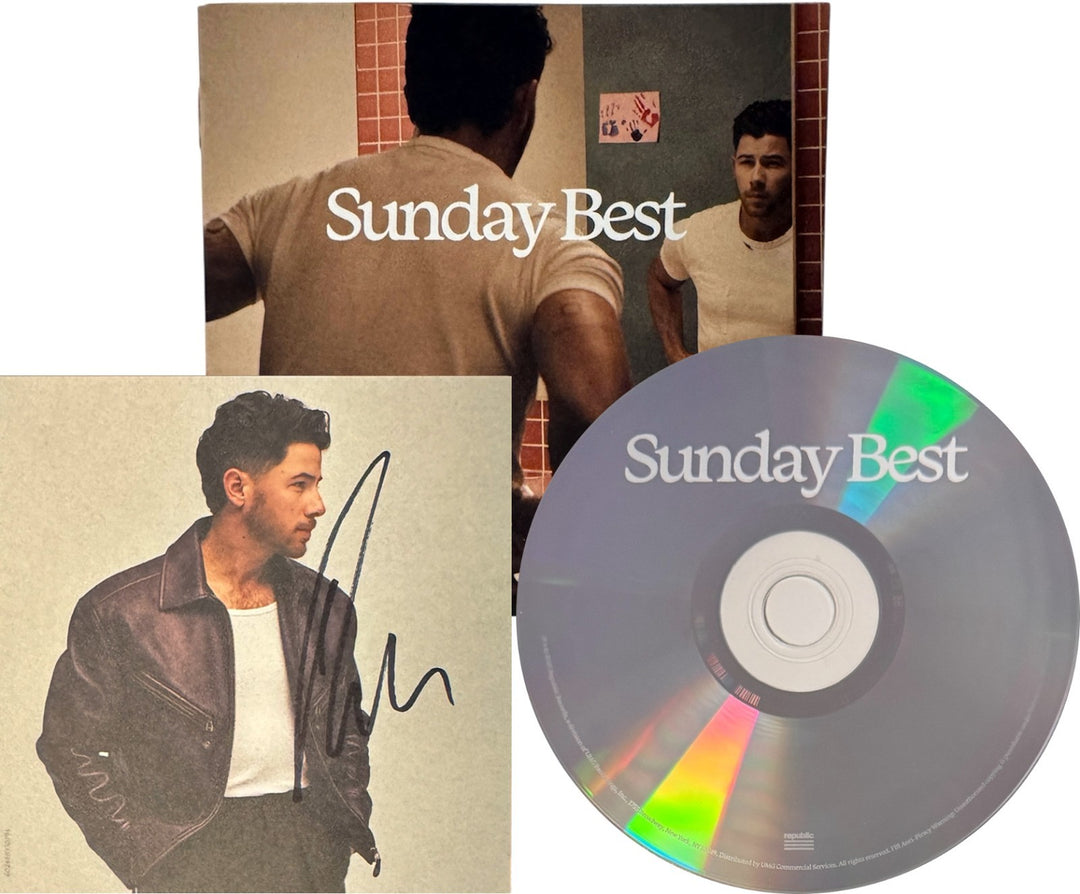 Nick Jonas Signed 2026 Sunday Best 4x4 Photo Art Card Album Cover Booklet CD-COA