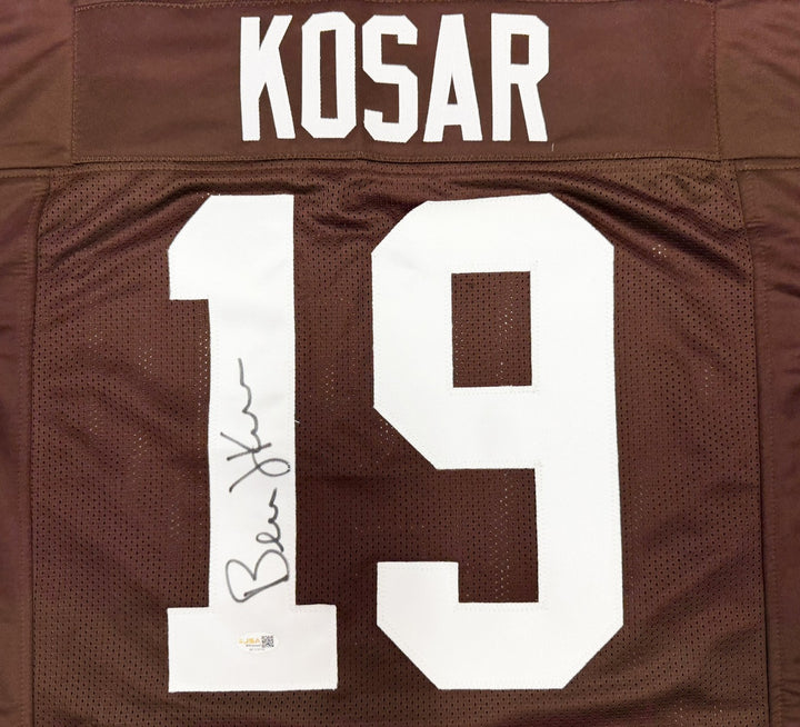 Bernie Kosar Signed Cleveland Browns Brown Jersey JSA Witness