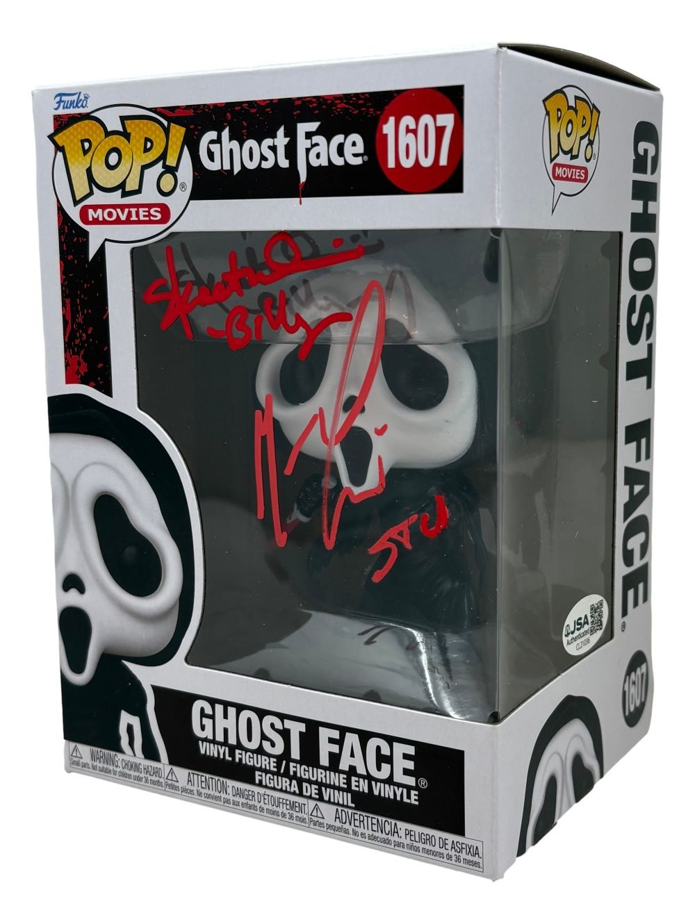 Matthew Lillard Skeet Ulrich Signed Scream Ghostface Funko Pop 2 #1607 JSA QR
