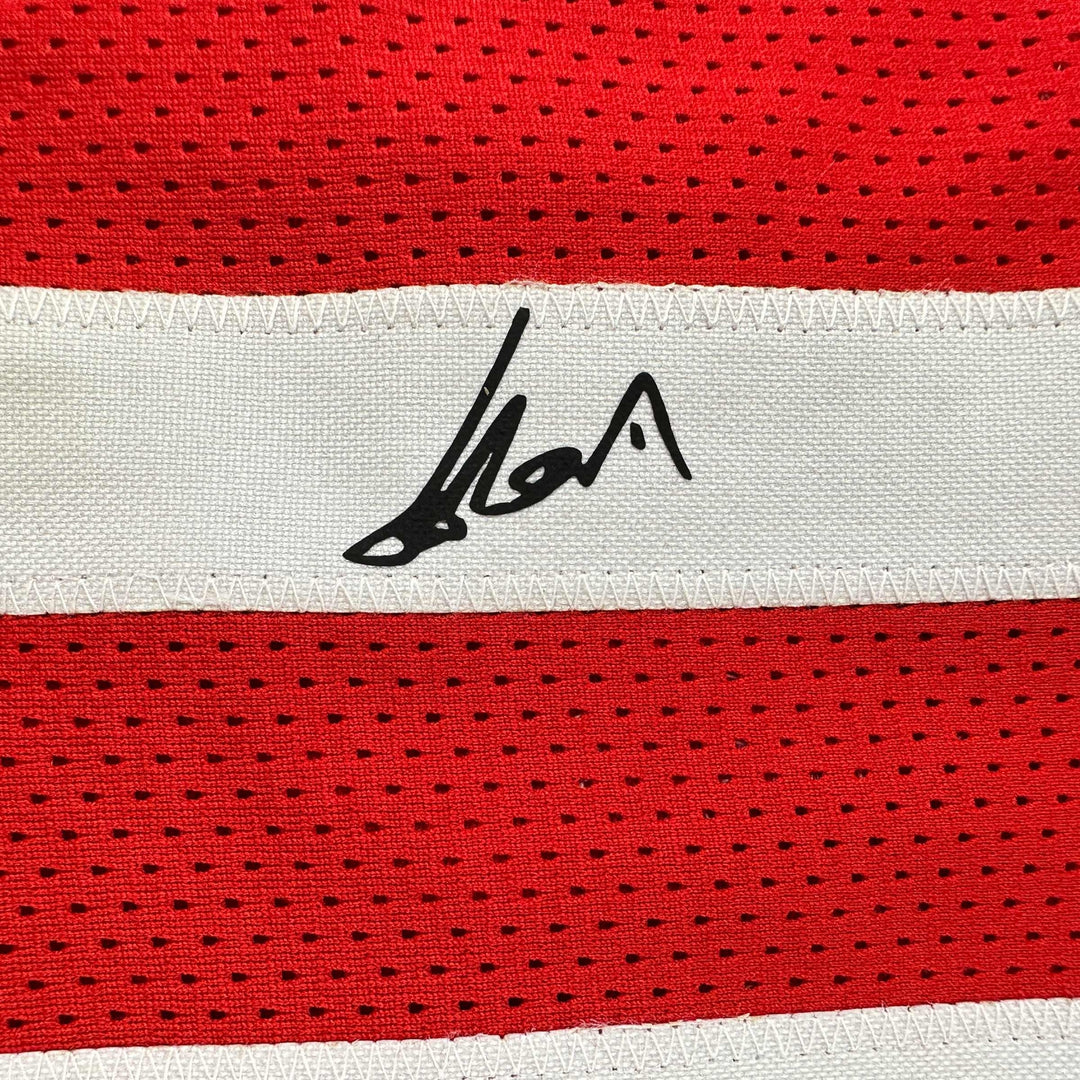 Facsimile Autographed Yao Ming Houston Red Reprint Jersey Size Men's XL