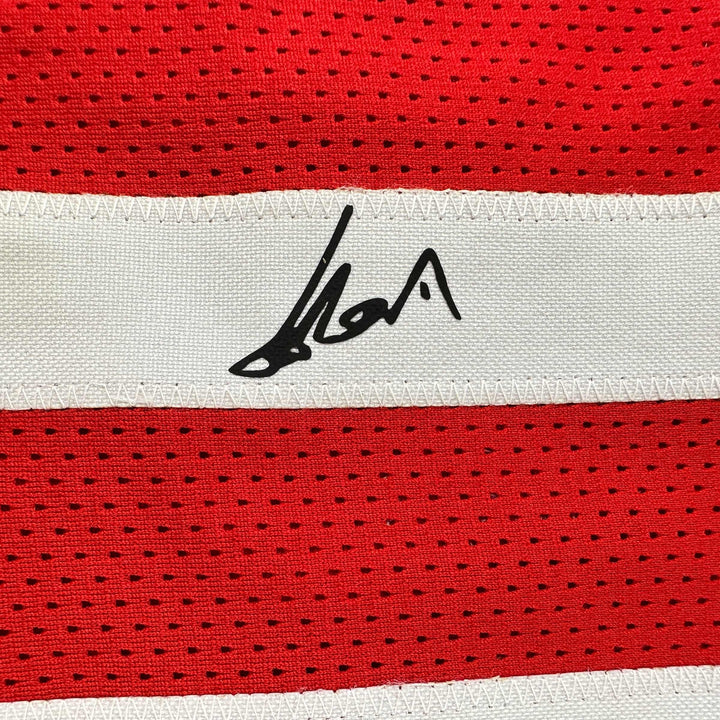 Facsimile Autographed Yao Ming Houston Red Reprint Jersey Size Men's XL
