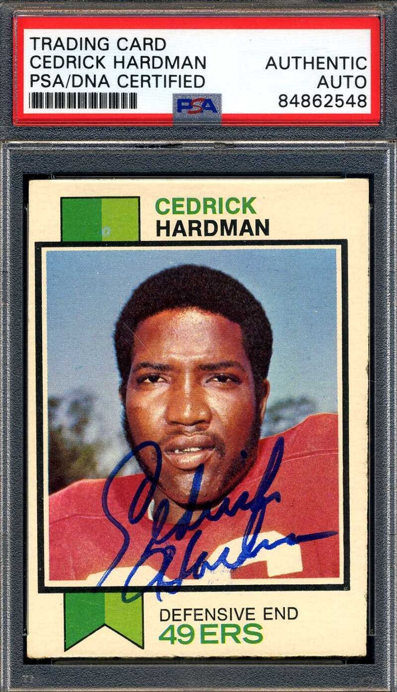 Cedrick Hardman PSA DNA Signed 1973 Topps Autograph