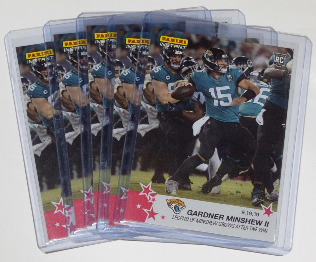 LEGEND OF GARDNER MINSHEW II GROWS AFTER TNF WIN PANINI INSTANT 9.19.99 CARD #36