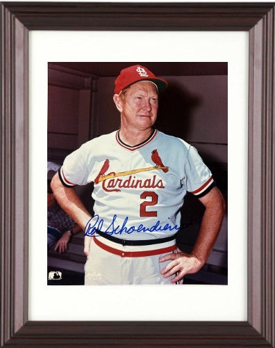Red Schoendienst signed St. Louis Cardinals MLB 8x10 Photo imperfect Framed- COA