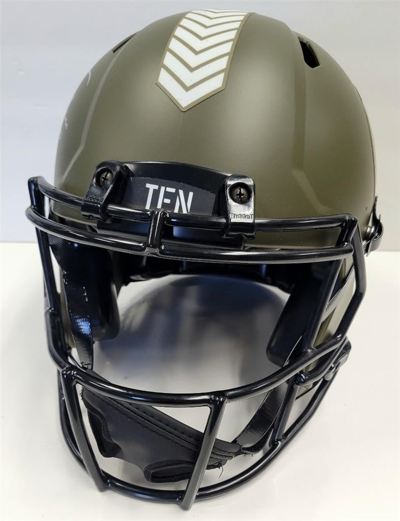Chris Johnson signed 2509 Scrimm Yds Titans Salute SpeedFlex Helmet auto Beckett