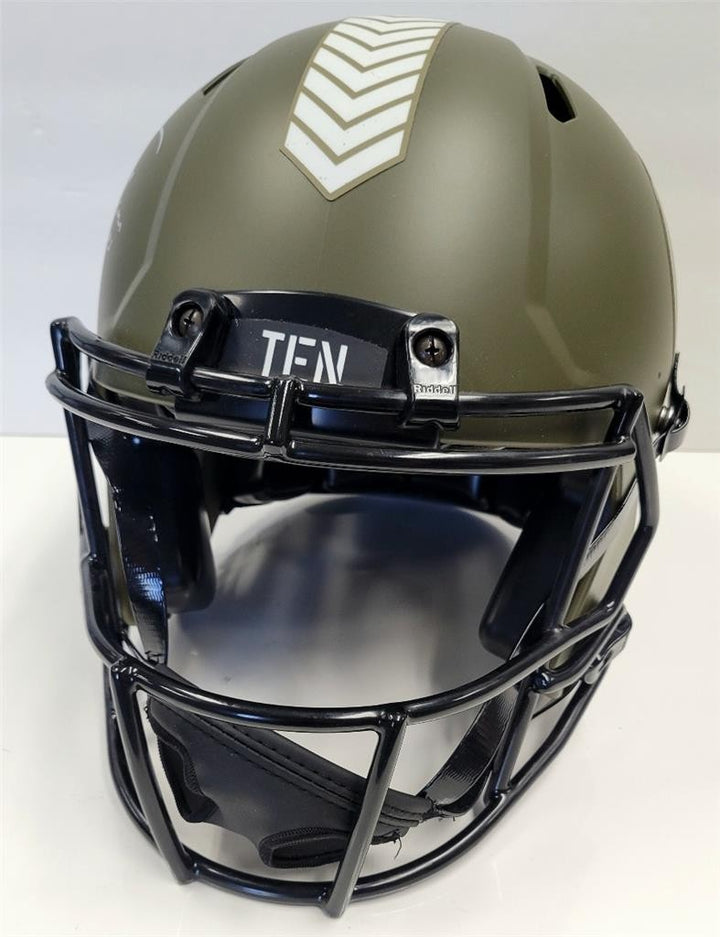 Chris Johnson signed 2509 Scrimm Yds Titans Salute SpeedFlex Helmet auto Beckett