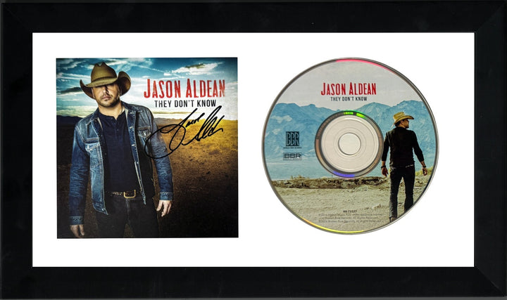 Jason Aldean signed 2016 They Don't Know Album Cover Booklet w/ CD Framed – COA