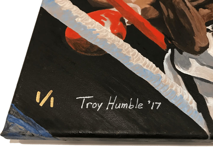 Leon Spinks Signed Original 1/1 Hand Painting COA Autograph Canvas Muhammad Ali