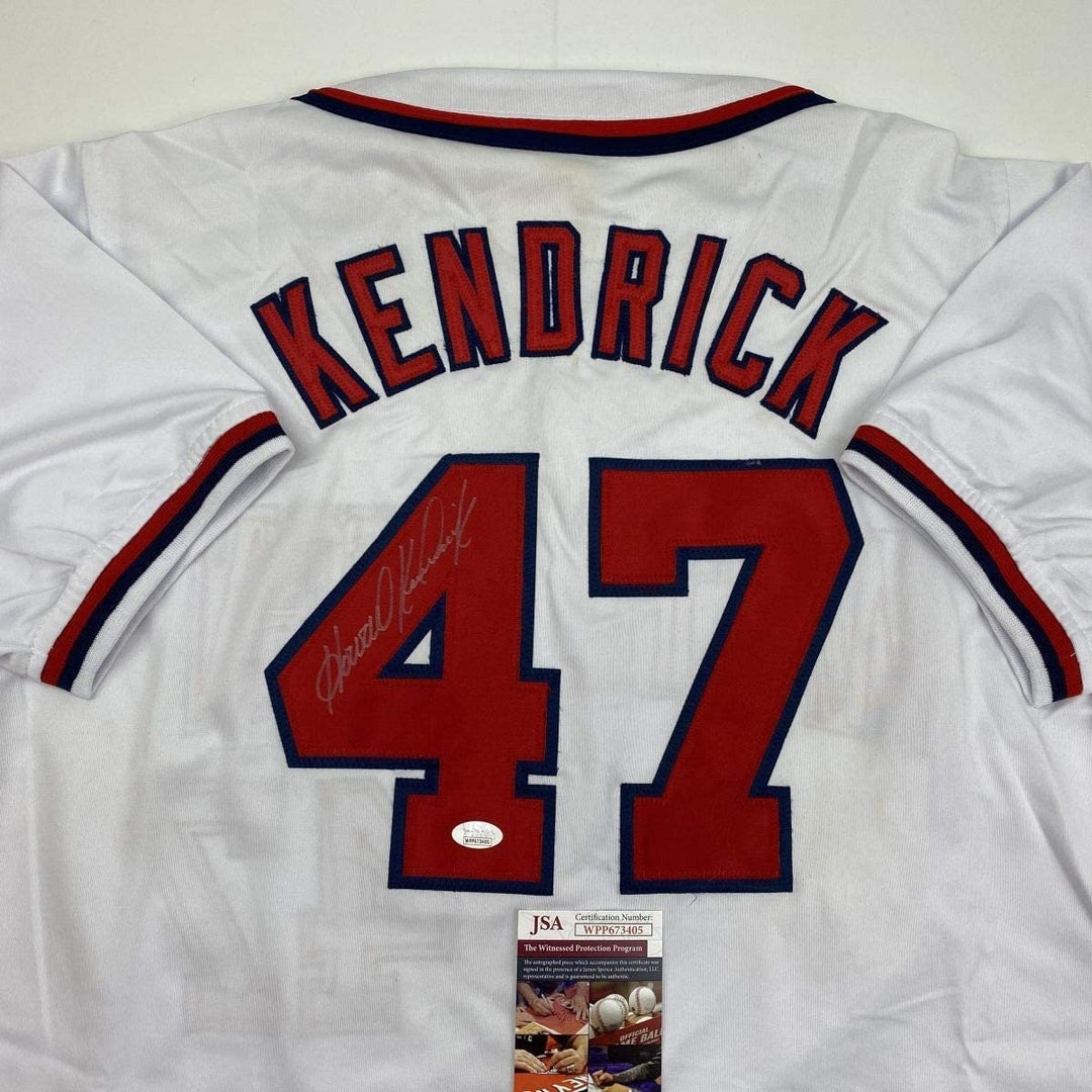 Autographed/Signed HOWIE KENDRICK Washington White Jersey JSA COA Auto