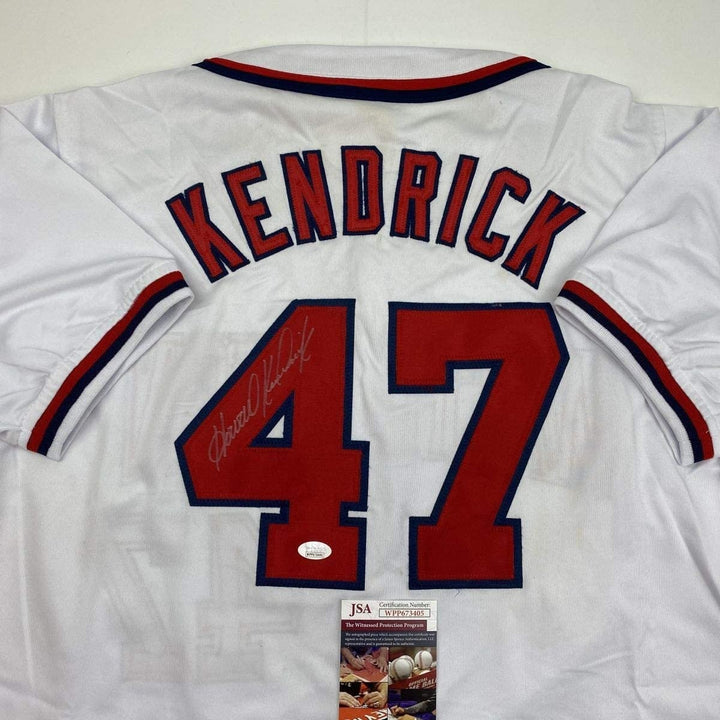Autographed/Signed HOWIE KENDRICK Washington White Jersey JSA COA Auto