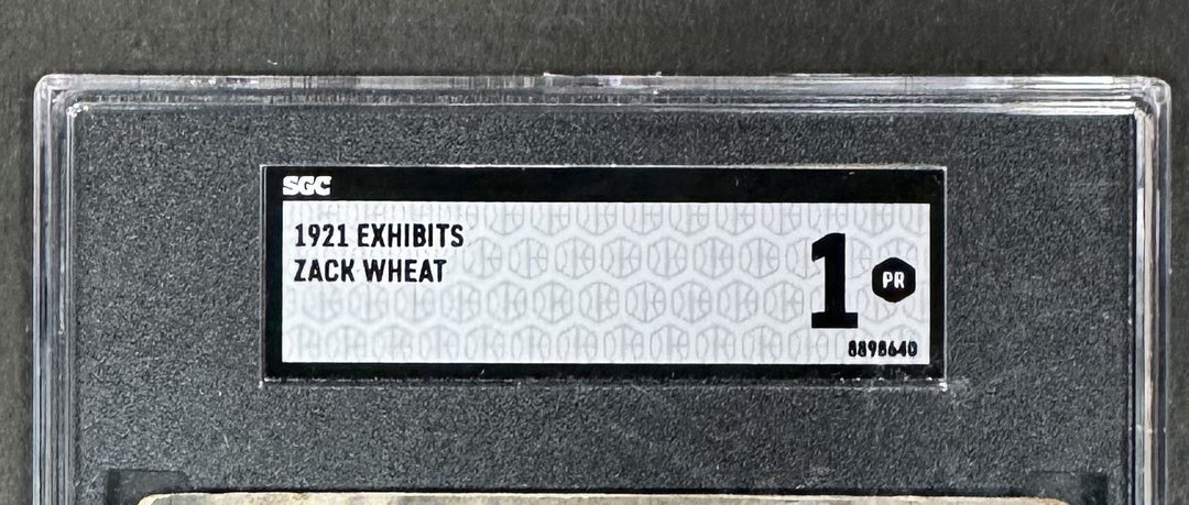 1921 Exhibits Card Zack Wheat Exhibit SGC 1 Brooklyn Dodgers HOF Rare Pre War