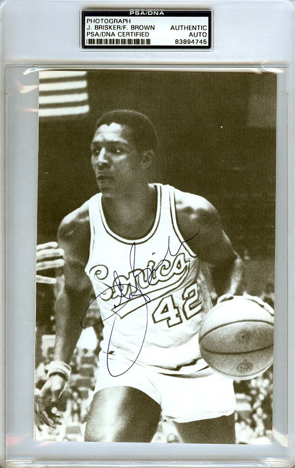 John Brisker & "Downtown" Fred Brown Auto 5x8 Photo Seattle Sonics PSA/DNA