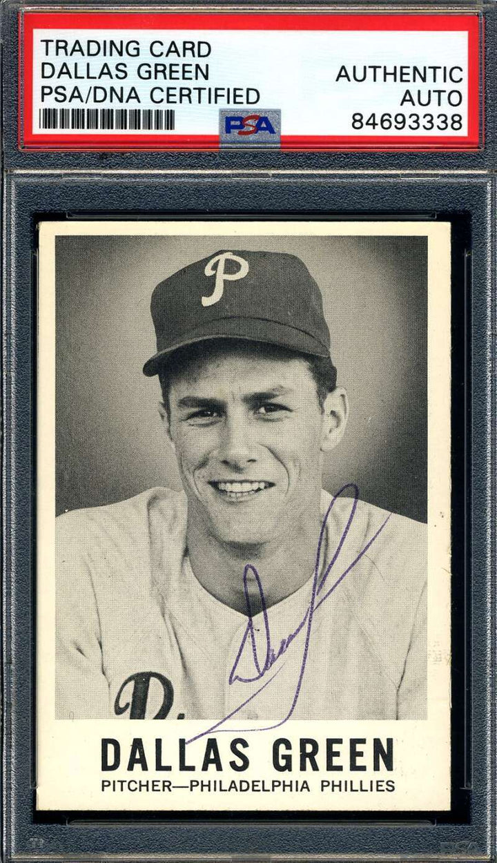 Dallas Green PSA DNA Signed 1960 Leaf Rookie Autograph