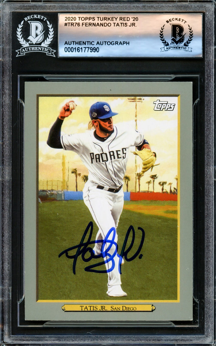 Fernando Tatis Jr. Signed 2020 Topps Turkey Red Card #76 San Diego Padres