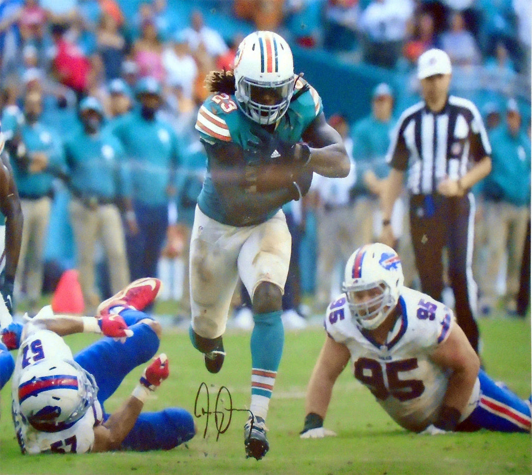 Jay Ajayi Autographed Breaking a Tackle vs The Buffalo Bills 16x20 Photo (JSA)