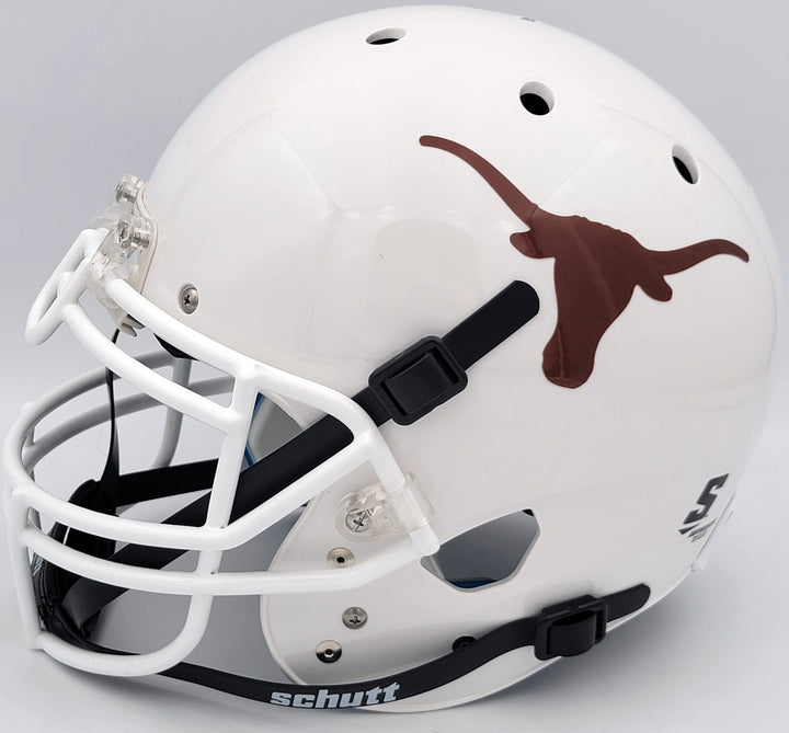 Quinn Ewers Auto Texas Longhorns White Schutt Full Size Authentic Helmet Beckett