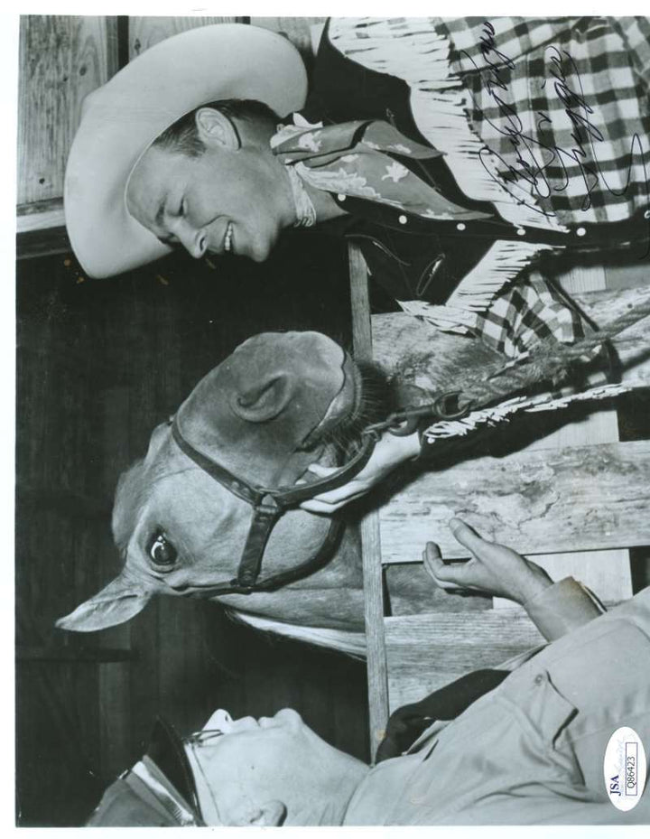 Roy Rogers Vintage Jsa Coa Hand Signed 8x10 Photo Authenticated Autograph