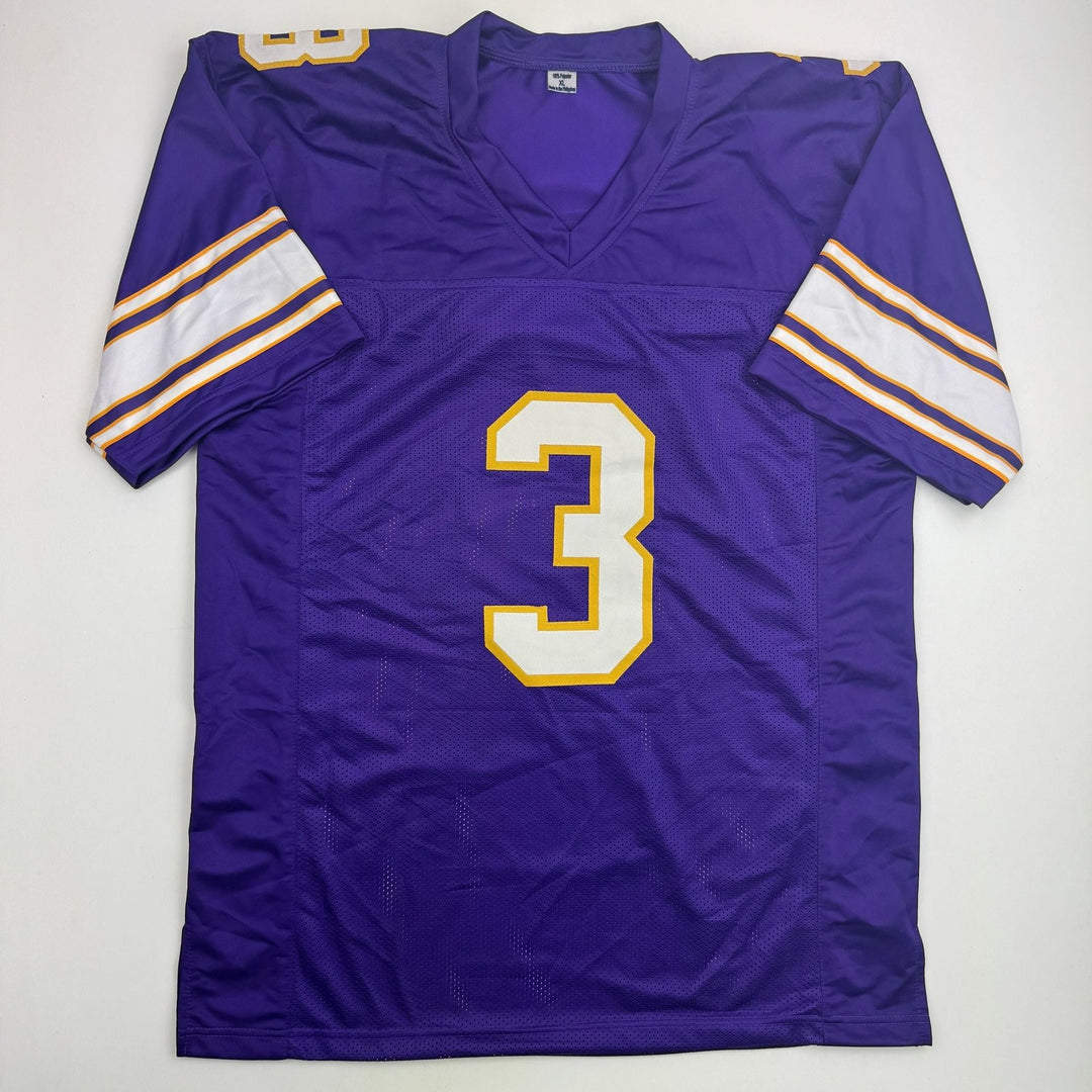 Autographed/Signed Jordan Addison Minnesota Purple Football Jersey JSA COA