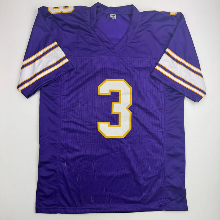 Autographed/Signed Jordan Addison Minnesota Purple Football Jersey JSA COA