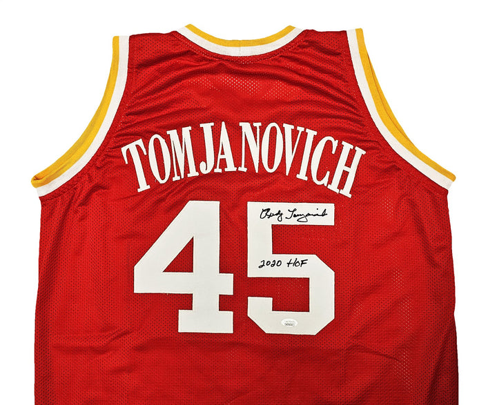 Houston Rockets Rudy Tomjanovich Autographed Signed Red Jersey "2020 HOF" JSA