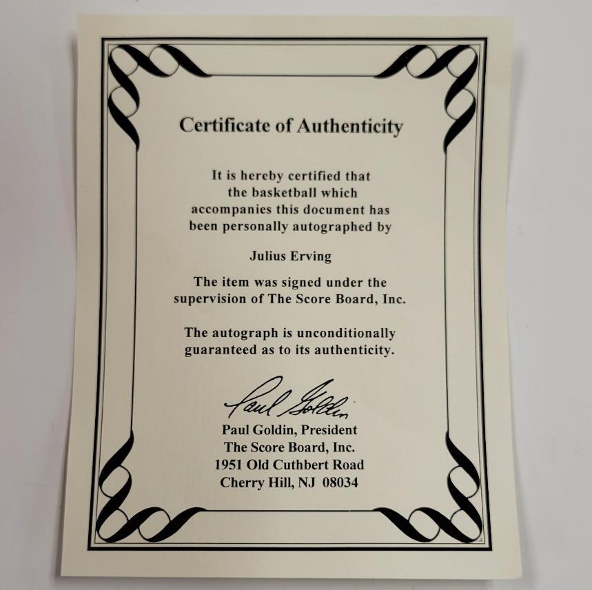 Julius Erving "Dr. J" signed NBA Official Spalding Game Basketball ~ Beckett BAS