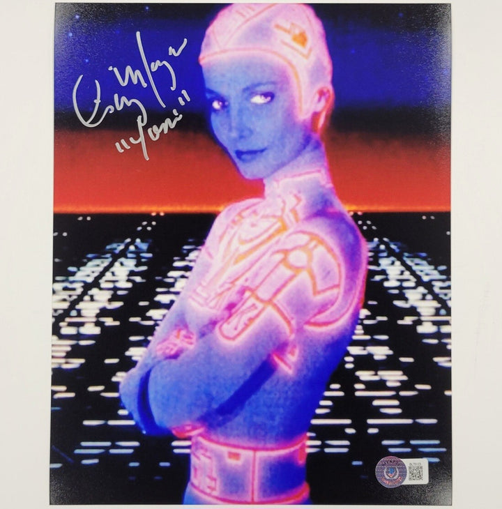 CINDY MORGAN Signed TRON 8x10 Photo "Yori" Autograph #2 ~ Beckett BAS